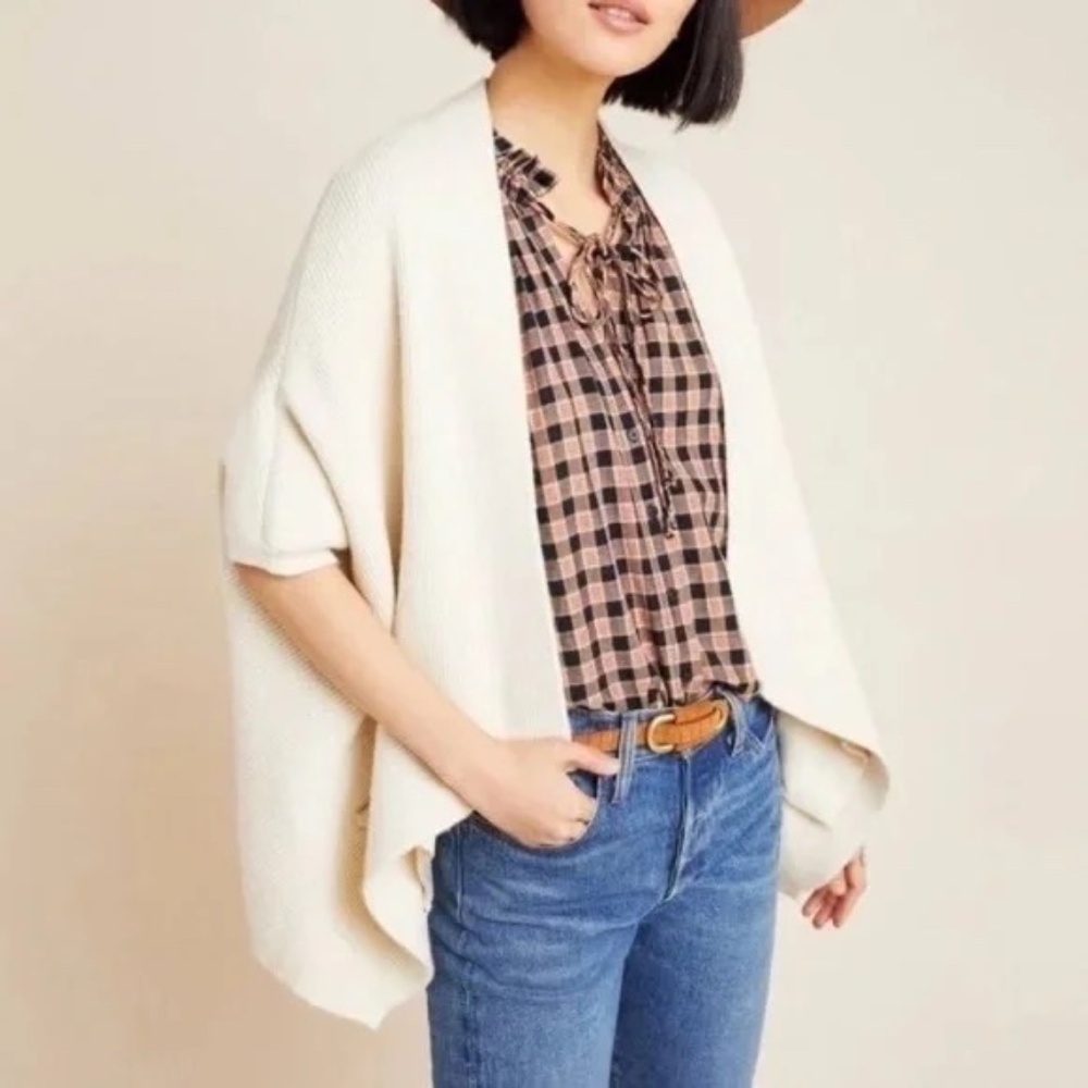 Anthropologie Akemi + Kin Cream Etienne Cardigan, One Size